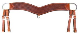 Heavy Duty Tooled Leather Tripping Collar Breast Collar Breast Plate Med. Brown - £35.89 GBP