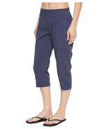 Womens M New NWT Columbia Capri Pants Pockets Dark Blue Wander More UPF ... - £77.09 GBP