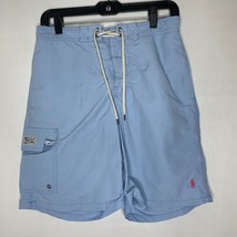Polo Ralph Lauren Swim Trunks Mens S Blue Palm Logo Board Shorts - $36.96 CAD