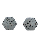 Terrazzo Multicolor Print Decorative Hexagon Knob Set 1.25&quot; Edge to Edge... - $159.02 MXN