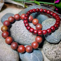 Blood Sandalwood &amp; Certified Wujia Red Agate 2-Piece Bracelet Set | 12.4... - $174.41