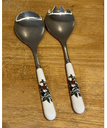 NEW PORTMEIRION 2 Piece Salad Servers &quot;The Holly And The Ivy&quot; - $33.83 CAD