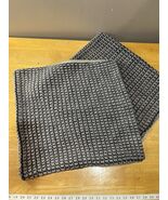 Pottery Barn Blue Gray Chunky Weave Pillow Cover 20&quot; Square Chambray Blu... - $1,445.39 MXN