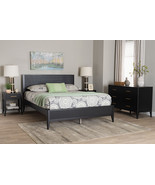 Albert Black Fluted Wood King Size 4Pc Bedroom Set - $2,150.38 CAD