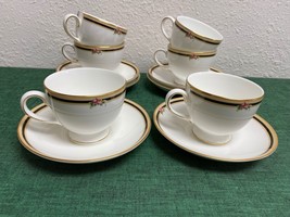 Wedgwood Bone China England CLIO Cup &amp; Saucer Sets Lot of 6 - £126.41 GBP