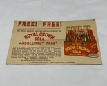 Vintage Royal Crown RC Cola Advertising Postcard Free Six Pack Coupon KG JD - $9.89