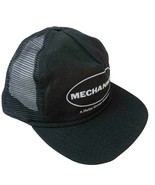 Mesh Snapback Trucker Hat Cap Made USA Vernon Headliner Black Mechanical... - £5.94 GBP