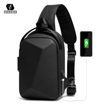 Men Waterproof Crossbody Bag USB Charge Shoulder Bag For Men Anti Theft Multifun - £56.30 GBP