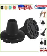 Pack of 2 Heavy-Duty 3/4&quot; Rubber Cane Tips for Enhanced Stability &amp; Safety - $737.21 MXN