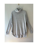 Treasure n Bond Sz L Gray Drapey Turtleneck Sweater Pullover Stretch Tunic - $563.35 MXN