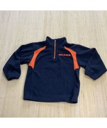 Vintage Chicago Bears Sweater Kids Medium 5/6 Blue Fleece 1/4 Zip NFL Fo... - $26.27 CAD