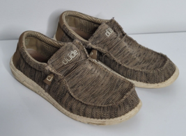 Hey Dude Mens Size 13 Wally Sox Shoes Loafers Brown Tan Knit Slip-on Lightweight - £19.65 GBP