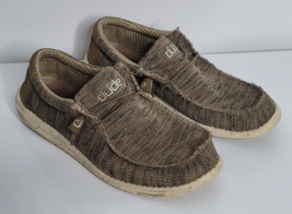 Hey Dude Mens Size 13 Wally Sox Shoes Loafers Brown Tan Knit Slip-on Lightweight - £19.51 GBP