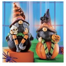 Lighted Halloween Witch Gnom Sitters 2pc Ser (col) - £63.69 GBP