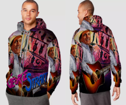 George Strait Cowboy  Mens Graphic Zipper Hooded Hoodie - £27.79 GBP+