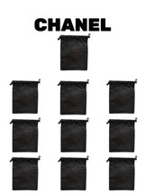 Wholesale Lot of 10 Chanel Black Makeup/Jewelry Pouch Drawstring Bag Authentic - £28.04 GBP