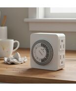 24-Hour Mechanical Indoor Plug-in Timer, Dual 3-Prong Grounded Outlets (... - $315.55 MXN