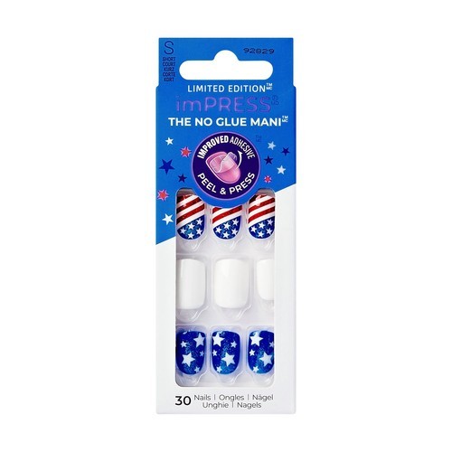 KISS imPRESS  Press on Nails, Vacation Mode, Multicolor, Short Squoval, 30 Count Item image 2