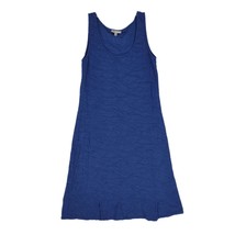 HORNY TOAD Women&#39;s M Textured A-Line Sleeveless Tank Dress Cotton/Tencel Blue - £21.31 GBP