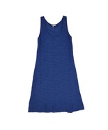 HORNY TOAD Women's M Textured A-Line Sleeveless Tank Dress Cotton/Tencel Blue - $27.09