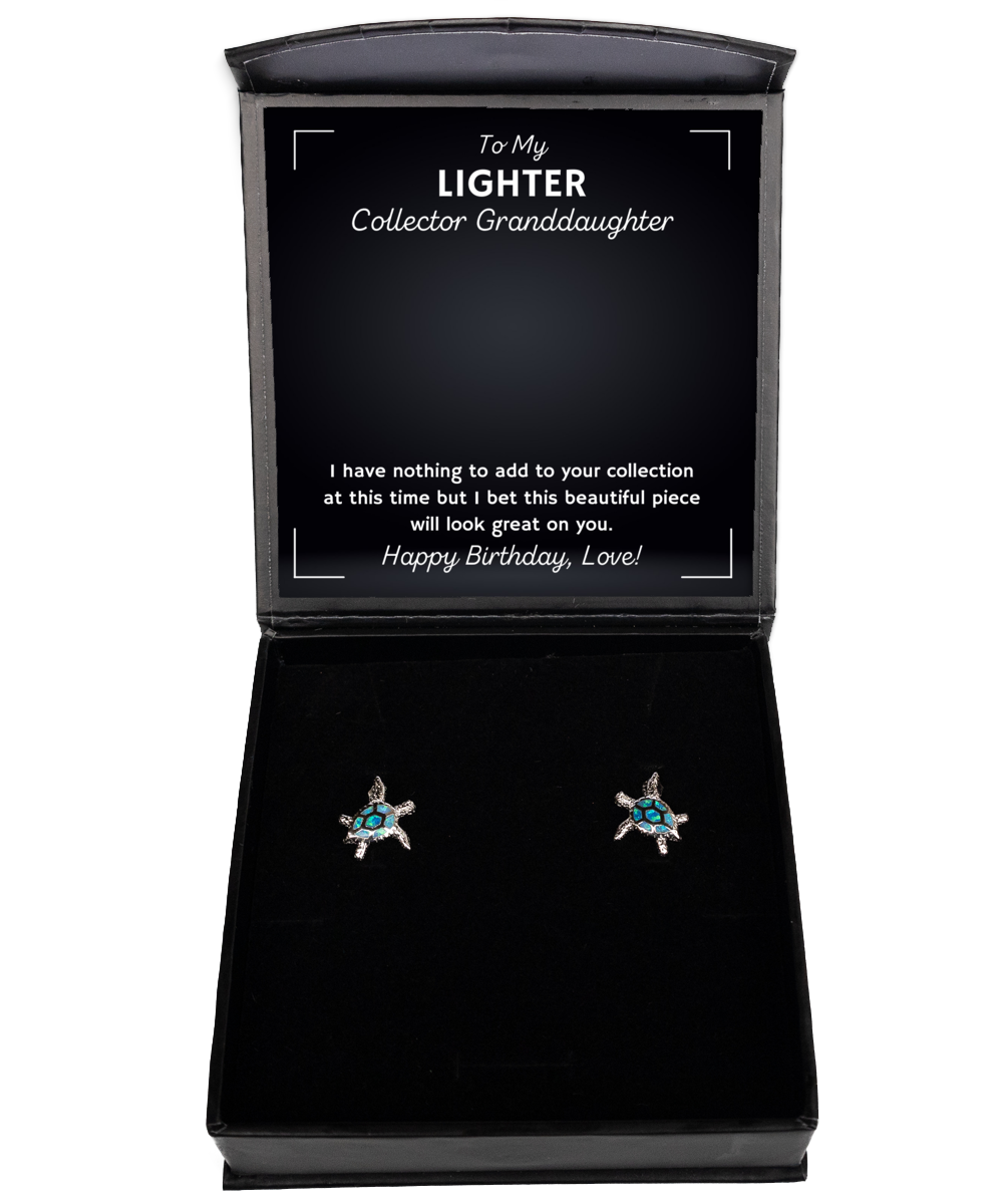 Lighter Collector Granddaughter Earrings Birthday Gifts - Turtle Ear Rings