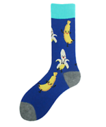 VERY A PEELING BANANA SOCKS  unisex crew funny novelty new cute bananas ... - $13.64