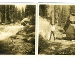 2 Marble Forks of Kaweah River Photographs 1914 California Sepia Tone  - £17.40 GBP