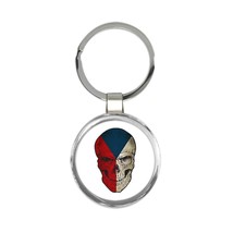 Czech Republic Flag Skull : Gift Keychain National Colors Independence D... - £6.29 GBP