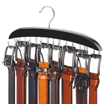 Belt Hanger, 14 Hooks Belt Holder For Closet, Wooden Tie/Belt Rack For S... - £14.14 GBP