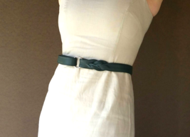 Green Leather Belt, Handmade Sash Belt, Waist Belts, Women Belts - $42.49