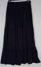 Women&#39;s Broomstick Maxi Drawstring Long Skirt Black, Size S - £25.45 GBP