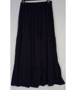 Women&#39;s Broomstick Maxi Drawstring Long Skirt Black, Size S - $44.71 CAD