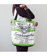 Seattle Seahawks Vintage Beer Label Style Canvas Tote Bag - $656.79 MXN