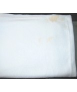 WHTE Lightweight Knit Acrylic FLEECE Fabric 50" wide x 1 Yd + 17" long - $6.99