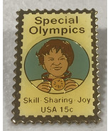 Commemorative USPS 1979 Special Olympics 15 Cent Stamp Pin Skill Sharing... - $22.56