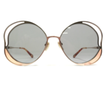 Chloe Sunglasses CH0024S 002 Gold Round Wire Rim Frames with Gray Lenses - $233.53