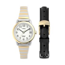 Seiko Women&#39;s Quartz Watch Easy Reader Strap Leather Band Silver Tone - $124.49