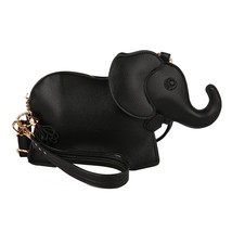 New Creative Funny Elephant Shape Shoulder Bag for Women Mini Cartoon Crossbody  - £27.65 GBP
