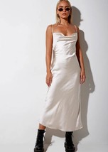 Motel Rocks Palasha Dress In Satin Ivory (MR99) - £30.63 GBP