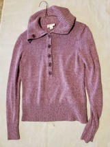 Ann Taylor LOFT Womens buttons collar Long Sleeve Sweater Wool Alpaca Size Small - £6.15 GBP
