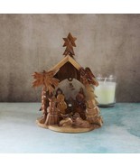 Small Handmade Olive Wood Nativity Set Made in the Holy Land, Home Décor... - $34.95