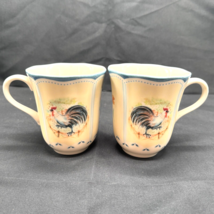 Lenox Coffee Mug Set Provencal Garden Farmhouse Chicken Rooster - $31.04
