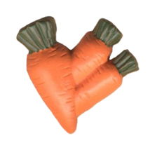 CARROT BUNCH Funky 3D PIN BROOCH Easter Bunny Rabbit Food Country Garden... - $5.32 CAD