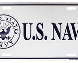 Navy License Plate (White) - $11.94