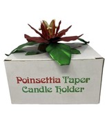 Vintage Dept. 56 Poinsettia Taper Candle Holder - $22.14 CAD