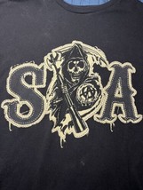 Sons Of Anarchy SoA T-Shirt Large Black Grim Reaper Graphic Tee - $14.85