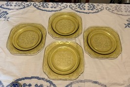 4 Indiana Glass Recollections Salad Plate 7&quot; Amber Glass - €32,89 EUR