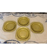4 Indiana Glass Recollections Salad Plate 7&quot; Amber Glass - $51.60 CAD