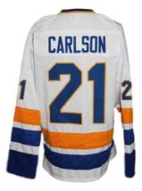 Any Name Number Minnesota Fighting Saints Retro Hockey Jersey Carlson Any Size image 2