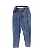 VTG Lee Womens Jeans Size 14 Medium Tapered Leg Acid Wash 100% Cotton 30x30 - £31.31 GBP